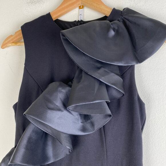 Hutch Ruffle Sheath Dress Size XS Black Mini Anthropologie - Picture 8 of 14